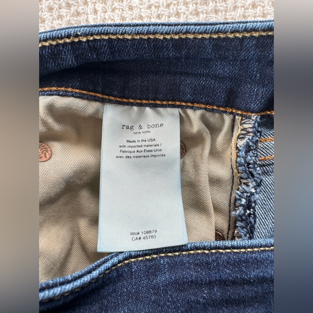 Rag & Bone Nina High-Rise Skinny Jeans, Size 26, Dark Wash - Picture 11 of 15